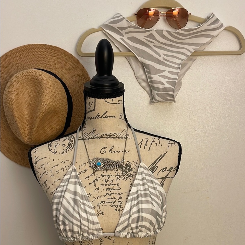 Jesse Swimwear | Zebra Print Bikini Set Size Medium